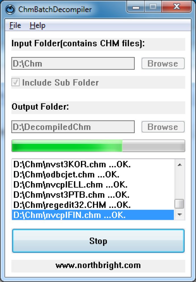 CHM Batch Decompiler