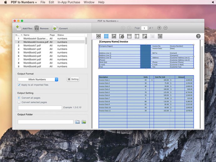 Lighten PDF to Numbers Converter for Mac