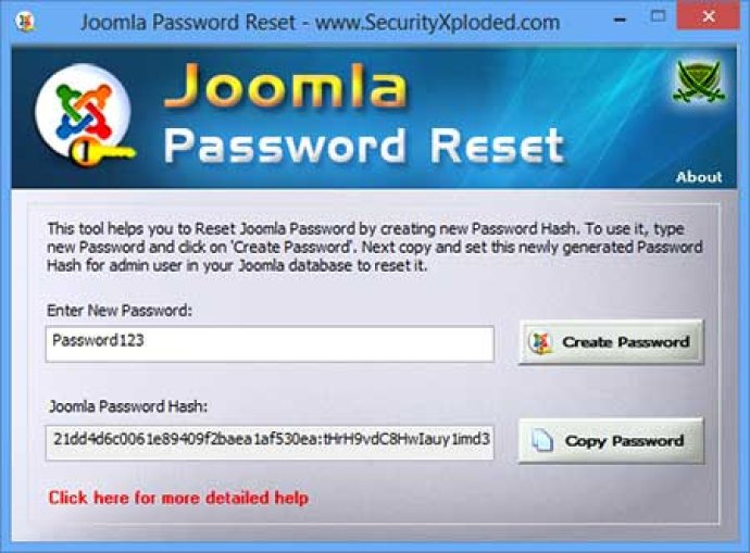Password Reset for Joomla