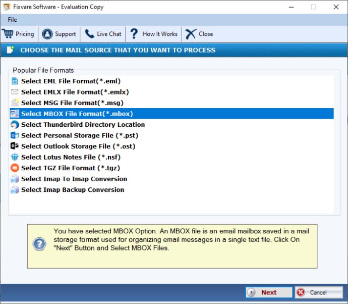 FixVare MBOX to MSG Converter