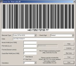 Barcode Generator - Barcode DLL