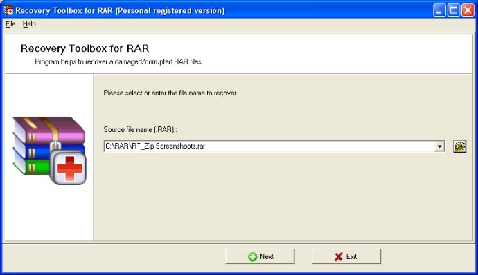 Recovery Toolbox for RAR