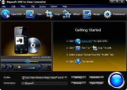 Bigasoft DVD to Zune Converter