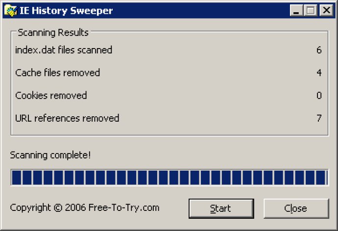 IE History Sweeper