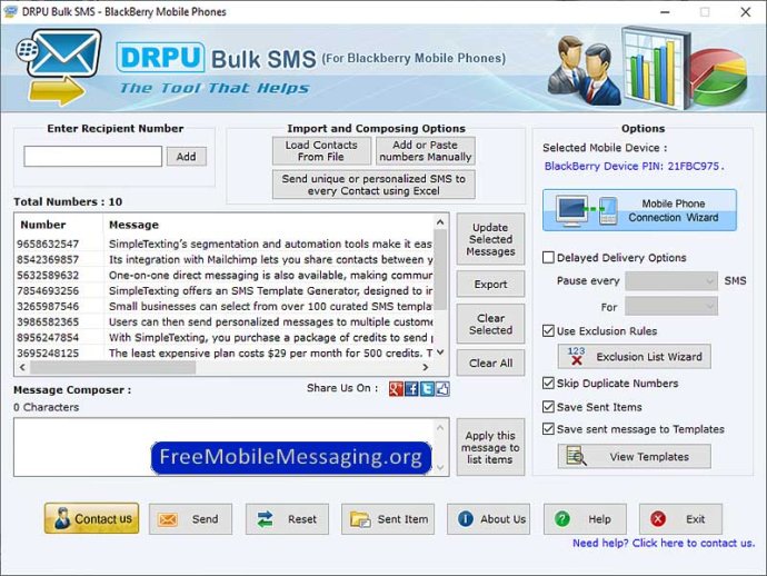 Blackberry Text Messaging Software