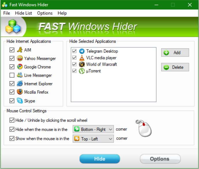 Fast Windows Hider