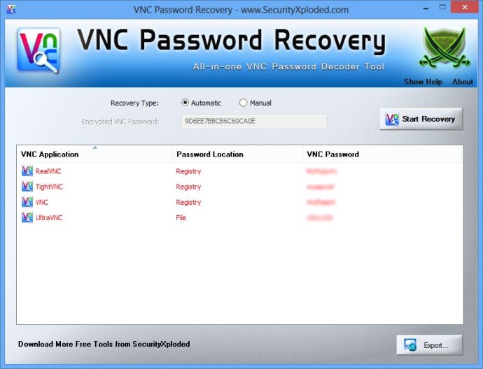 VNC Password Recovery