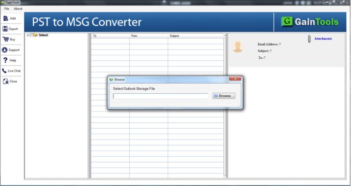 GainTools PST to MSG Converter