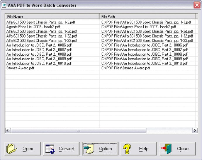 AAA PDF to Word Batch Converter