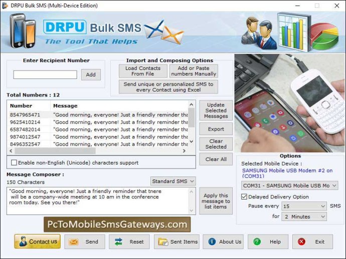 Mobile SMS Gateway Program