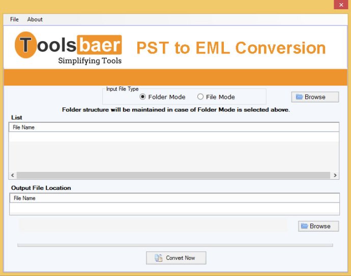 ToolsBaer PST to EML Conversion