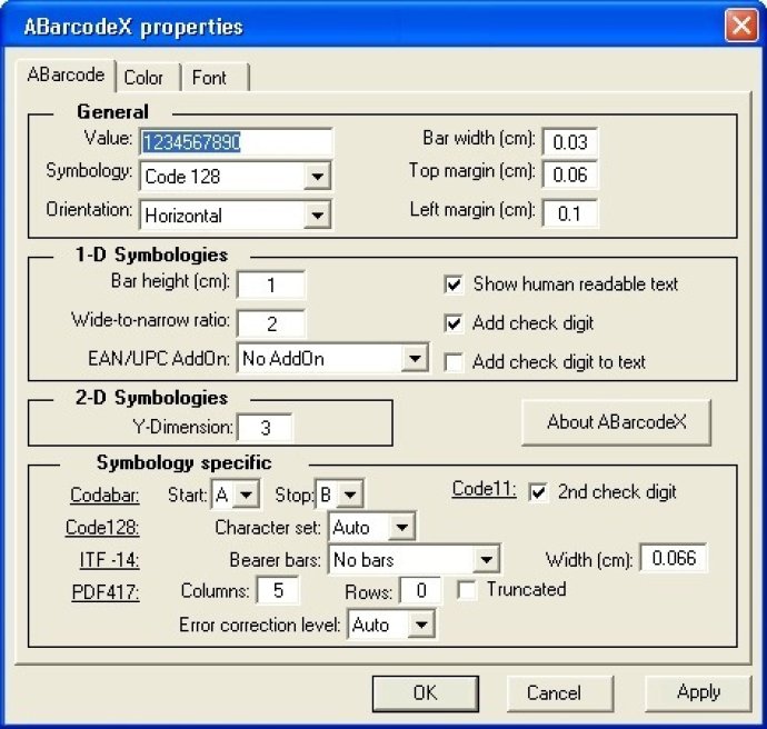 ABarCode ActiveX Control Runtime