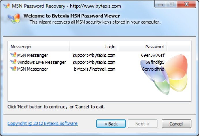 Bytexis MSN Password Recovery