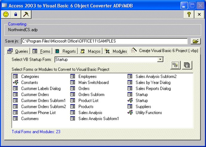 Access to Visual Basic Object Converter
