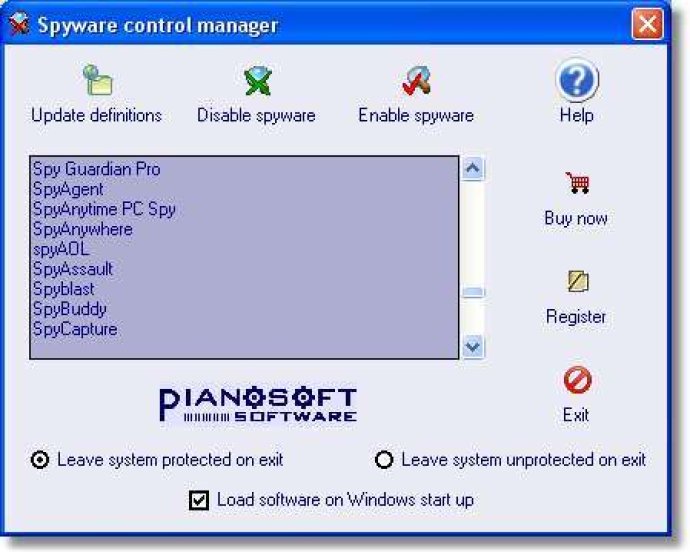 Spyware control manager