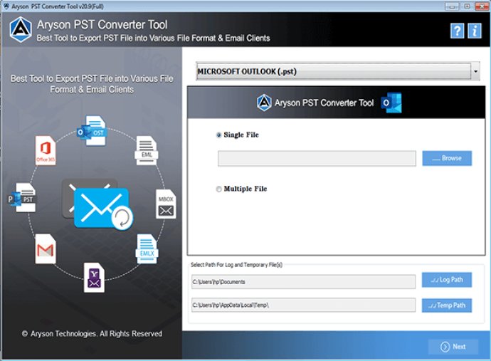 Aryson PST File Converter