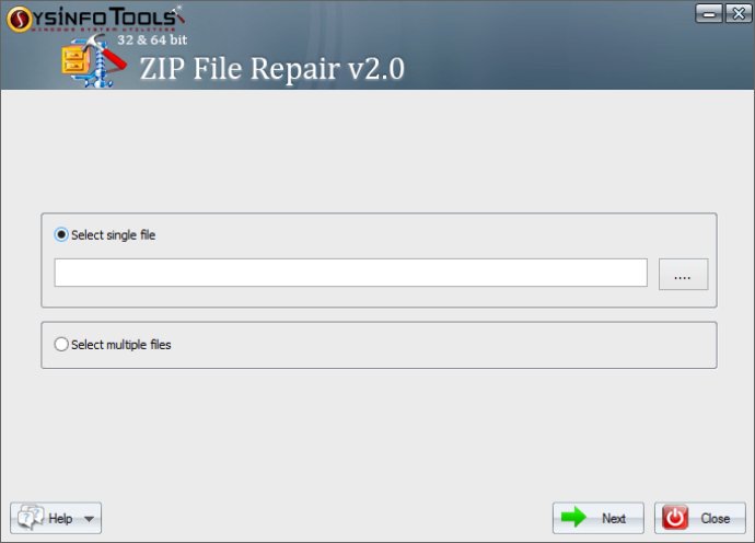 SysInfo ZIP file Recovery Tool