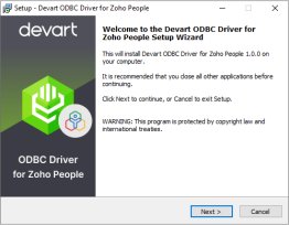 Zoho People ODBC Driver by Devart