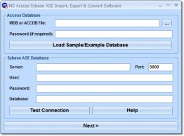 MS Access Sybase ASE Import, Export & Convert Software