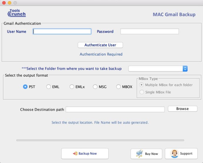 ToolsCrunch Mac Gmail Backup