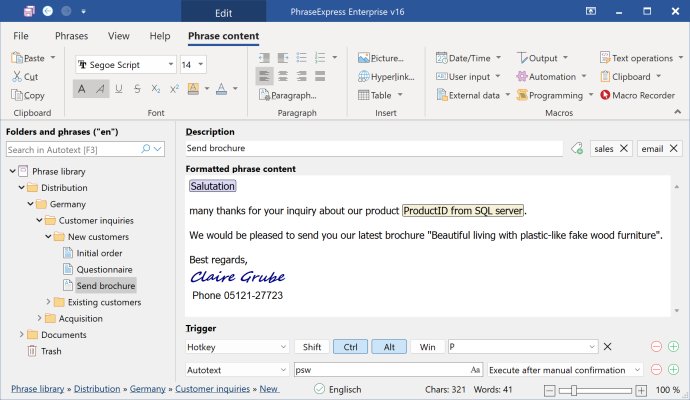 PhraseExpress Autotext - Portable Edition PhraseExpress Autotext - Portable Edition