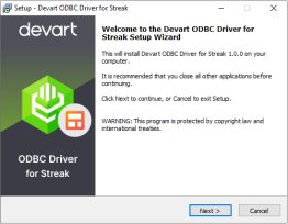 Streak ODBC Driver by Devart