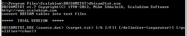 DBISAM to Text converter