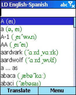LingvoSoft Dictionary English <-> Spanish for Microsoft Smartphone