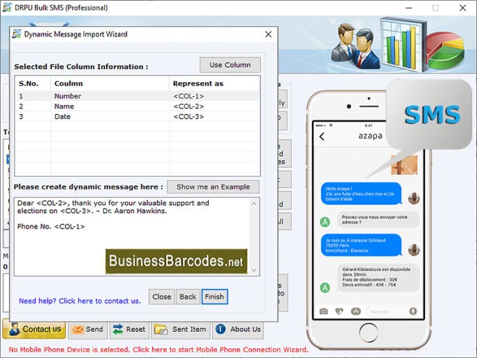 Multiple SMS Messaging Application