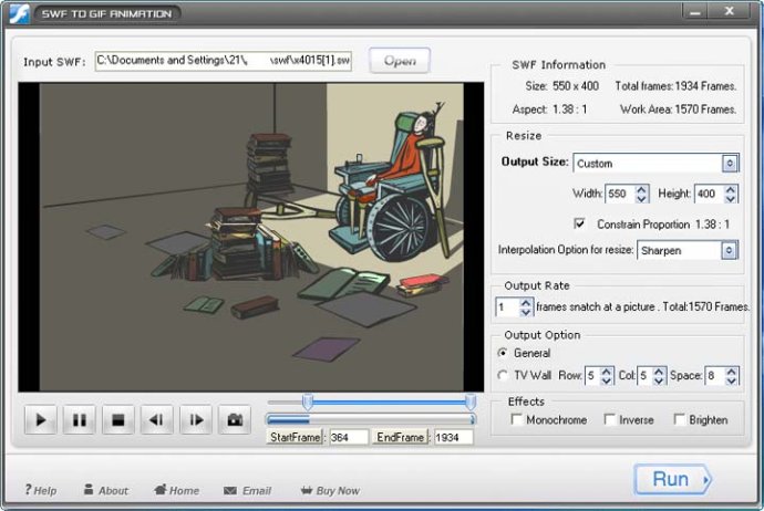 SWF to GIF  Animation Converter