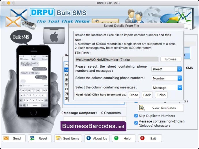 Mac SMS Messaging Application