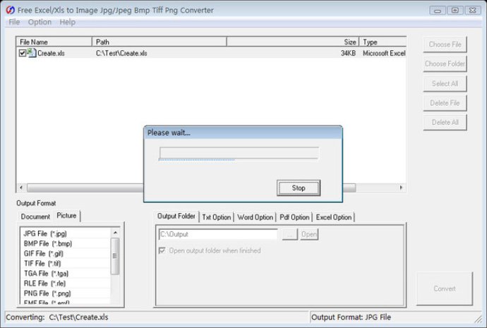 Free Excel to Image Jpg Bmp Converter