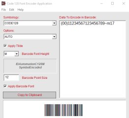 Code 128 Font Encoder App