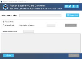 Aryson Excel to vCard Converter Tool