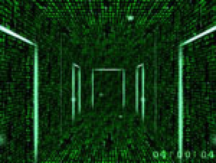 3D Matrix Screensaver Endless Corridors