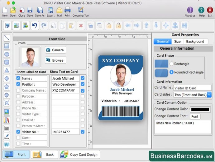 Visitor Identity Card Maker for Mac
