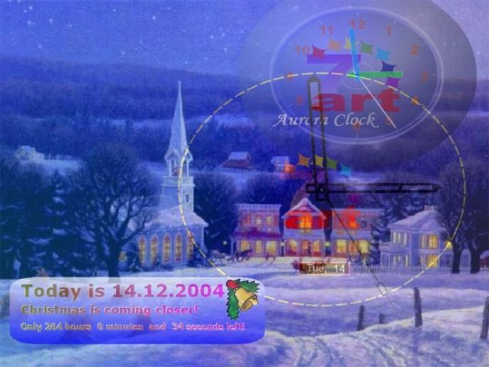 7art Xmas Clock ScreenSaver