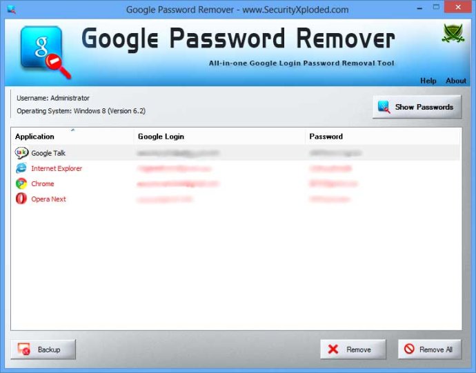 Password Remover for Google