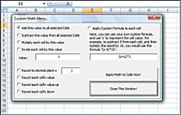Math to multiple Excel cells