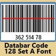 Data Bar Code 128 Set A Barcode Scanner