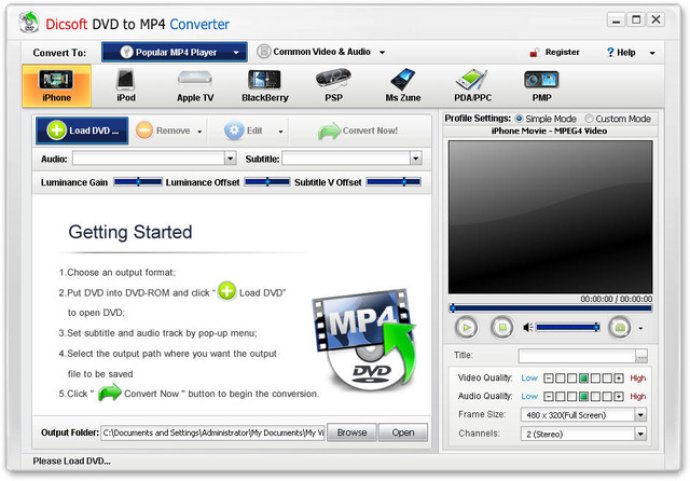 Dicsoft DVD to MP4 Converter
