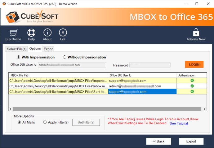 MBOX Email Client to Outlook 365