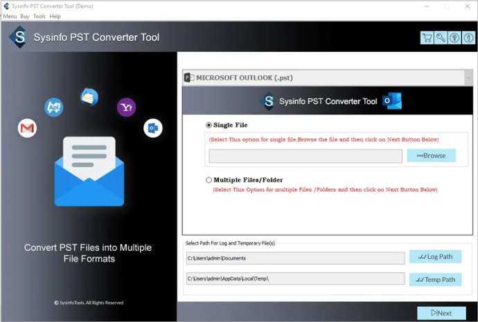 Sysinfo PST to MSG Converter