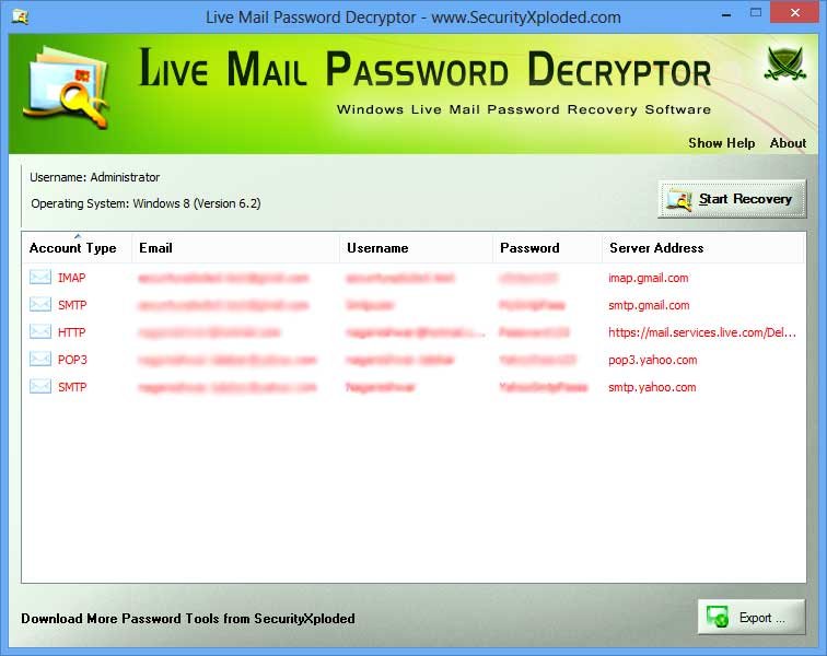 Live Mail Password Decryptor - Download & Review