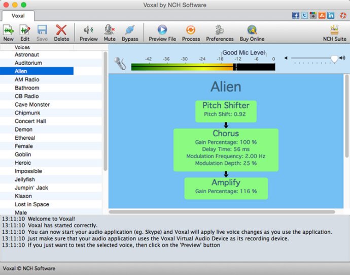 Voxal Voice Changer Free for Mac Voxal Voice Changer Free for Mac