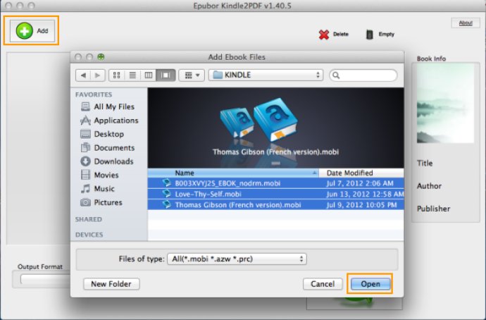 Epubor Kindle to PDF Converter for Mac