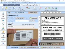 Manufacturing Warehousing Barcode Fonts