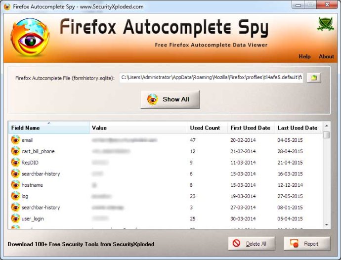 Autocomplete Spy for Firefox