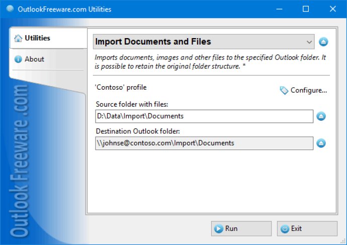 Import Documents and Files for Outlook