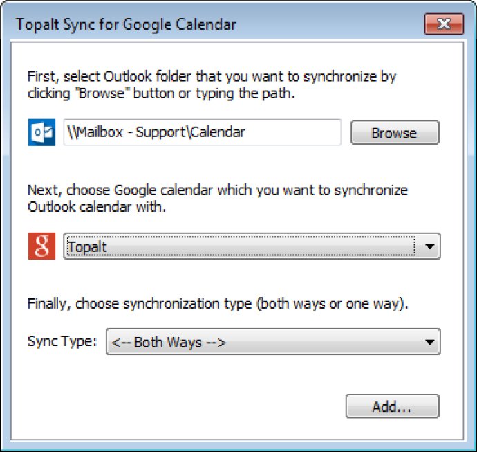Topalt Sync for Google Calendar